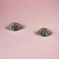 'The Guardians' Ear Studs - 14 Karat Yellow Gold CZ Eyes Screw Back Earring