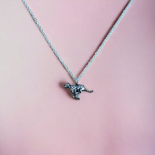 The 'Dream Chaser' Necklace - 925 Sterling Silver Necklace with Cheetah