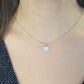 'Your Inner Sparkle' Necklace - Silver 925 Rhodium Plated Heart CZ Mother of Pearl Necklace