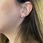 'Whispering Luck' Ear Studs - Silver 925 Rhodium Plated Clover CZ Stud Earrings